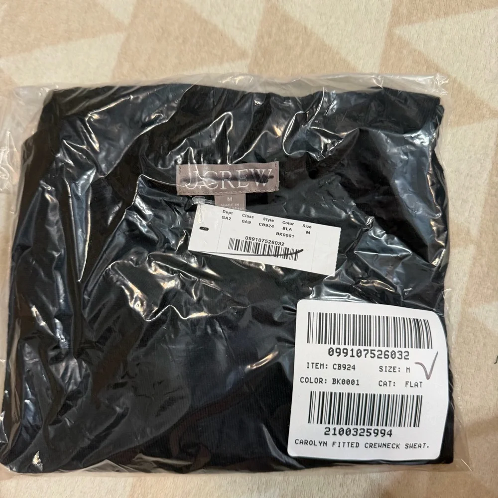 J crew Carolyn fitted crewneck sweater in merino wool